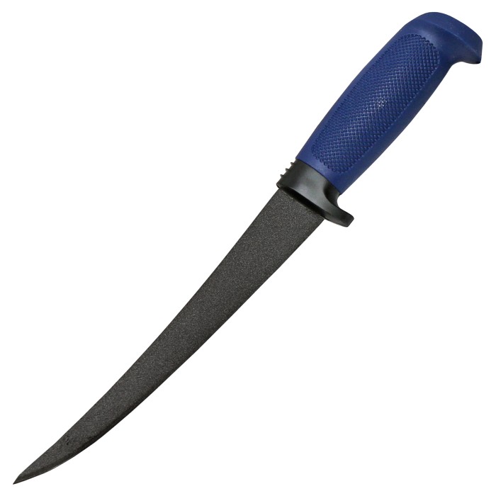 MARTTIINI Oy Filleting Knife "Martef Filleting Knife 19" Handle blue Leather sheath